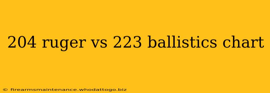 204 ruger vs 223 ballistics chart