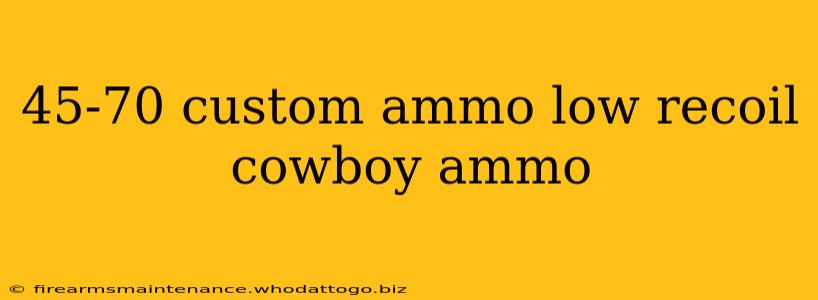 45-70 custom ammo low recoil cowboy ammo