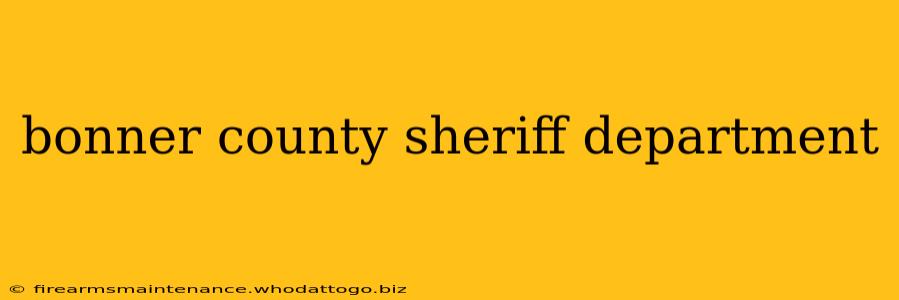 bonner county sheriff department