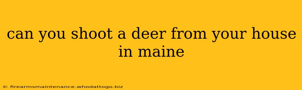 can you shoot a deer from your house in maine