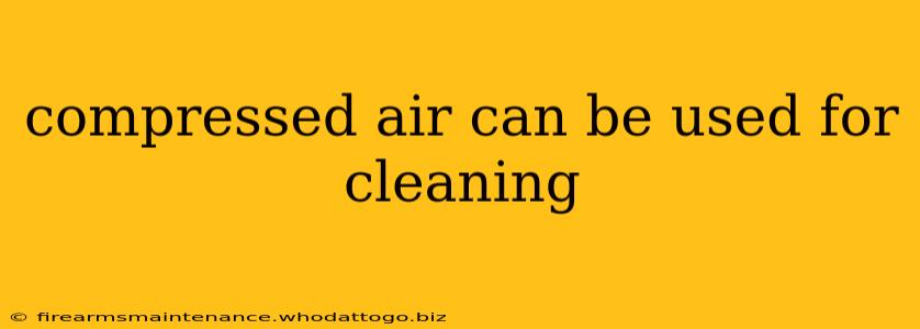 compressed air can be used for cleaning