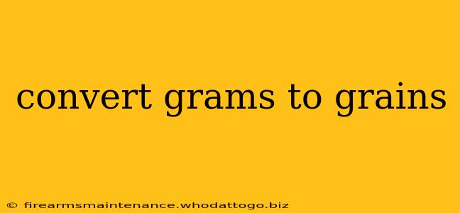 convert grams to grains