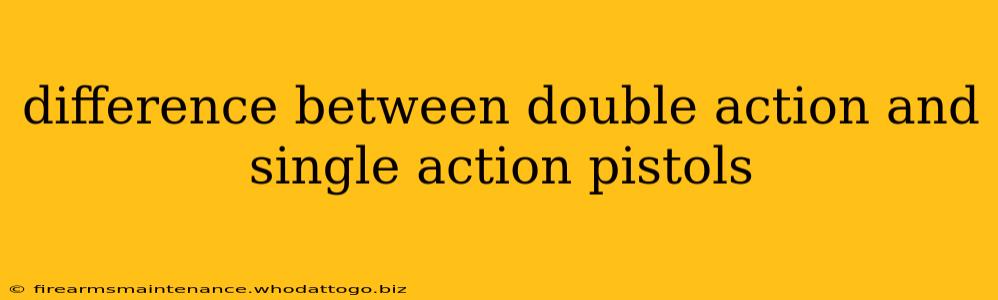 difference between double action and single action pistols