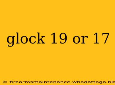 glock 19 or 17