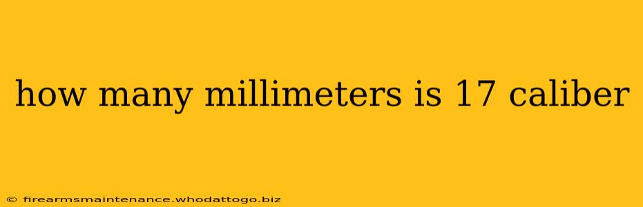 how many millimeters is 17 caliber