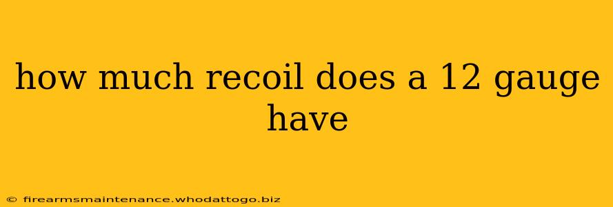 how much recoil does a 12 gauge have