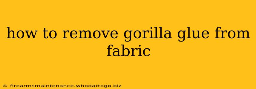 how to remove gorilla glue from fabric