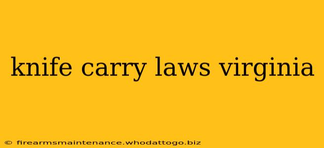 knife carry laws virginia