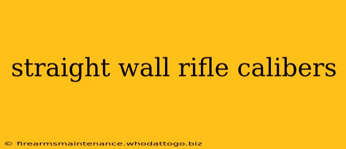 straight wall rifle calibers