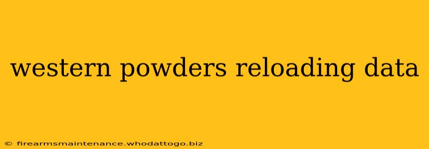 western powders reloading data