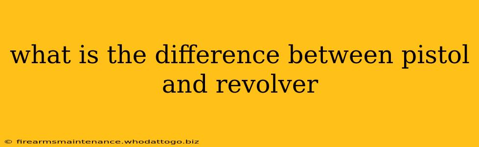 what is the difference between pistol and revolver