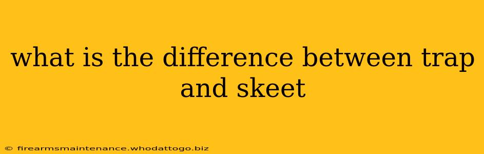 what is the difference between trap and skeet