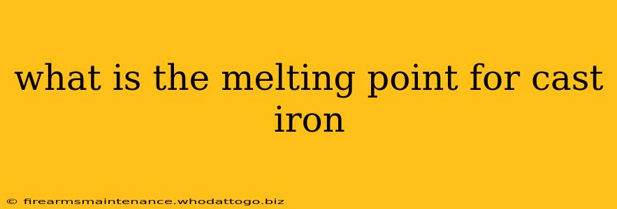 what is the melting point for cast iron